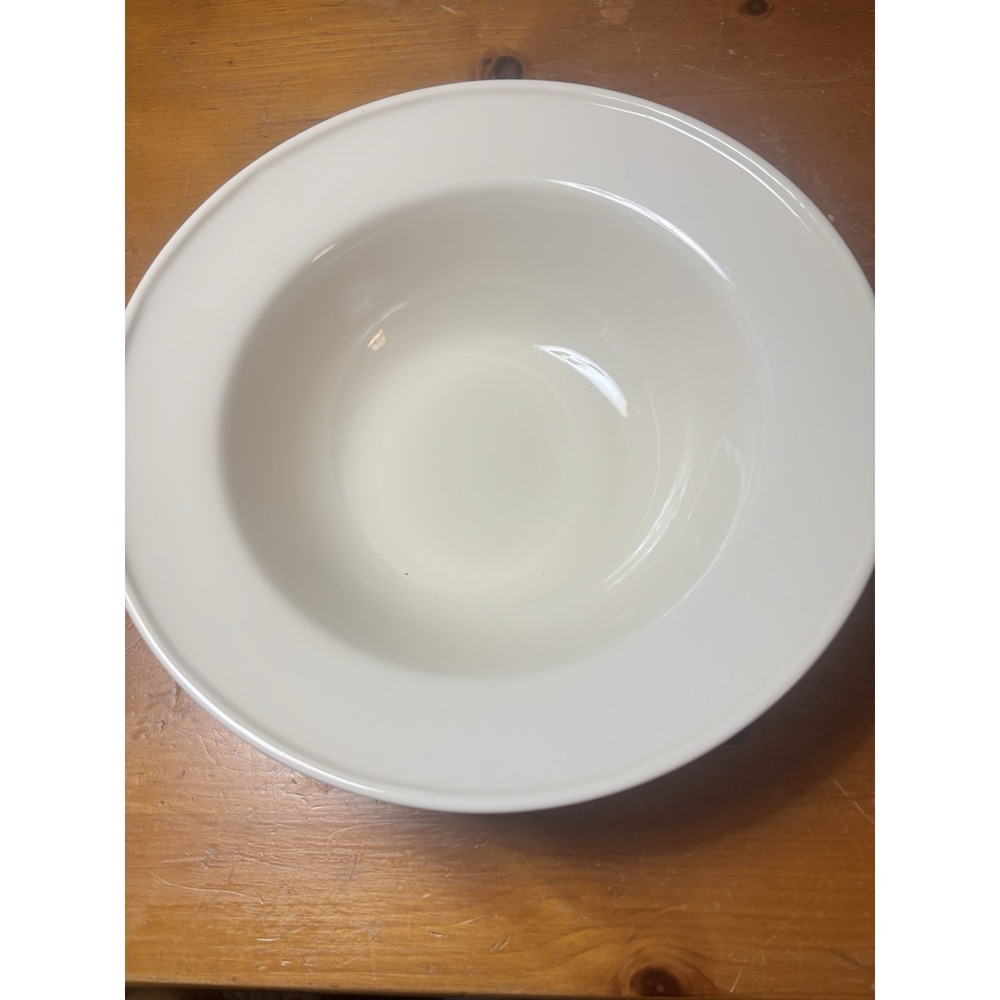 Crate & Barrel Wide‎ Rimmed Pasta Salad Soup Bowl 12" Off-white